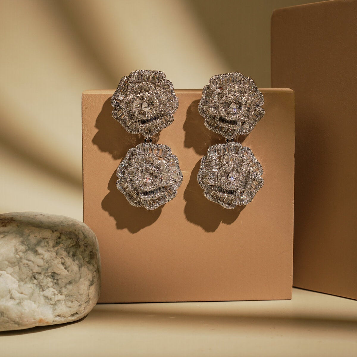 DOUBLE ROSETTE EARRINGS